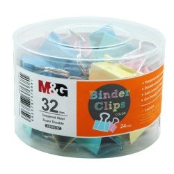 M&G Color Binder Clips 32mm Pack Of 24