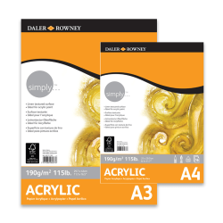 Daler Rowney Simply Acrylic Pads 190gsm-16 sheets