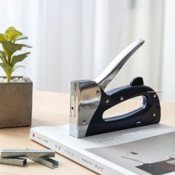 Deli Heavy Duty Stapler Gun Tacker With Handle Lock E4600