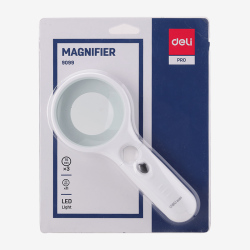 Deli Magnifier 2 Glass With LED 75mm 9099