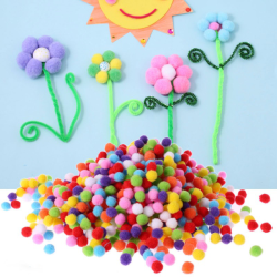 Pompoms Mixed Colors Soft Balls