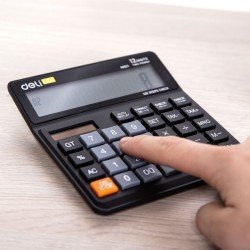 Deli 120-Check Tax Calculator 12-Digit EM01120