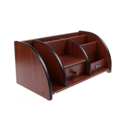 Wooden Pen Holder Stationery Table Organizer XL5051