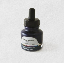 William Mitchell Black Acrylic Ink 30ml