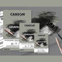 Canson Graduate Mixed Media Pad Grey 220 gsm