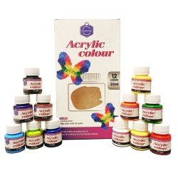 Keep Smiling Acrylic Paint Set of 12x25ml
