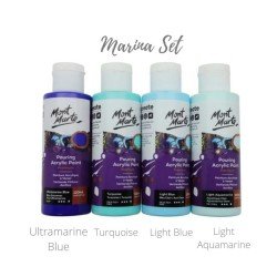 Mont Marte Pouring Acrylic Paint Set 4 x120ml - Marina