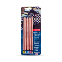 Derwent Blister Metallic Color Pencils Set of 6 Pcs
