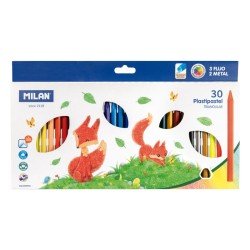 Milan PlastiPastel Triangluar Color Pencil Crayons