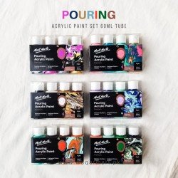 Mont Marte Fluid Art Pouring Acrylic Paint Set 60ml Tube