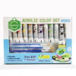 Keep Smiling Acrylic Paint 12ml Pack of 17pcs