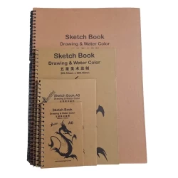 Gold Star Dragon Sketch & Watercolor Spiral Book