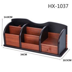 Wood Desk Organizer 8 Compartments HX-1037