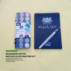 Metallic Watercolor Painting Kit For Beginners and Artist