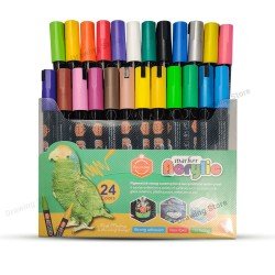 Keep Smiling Acrylic Paint Marker Set of 24 Colors