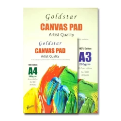 Gold Star Artist Quality Canvas Pad A3/A4