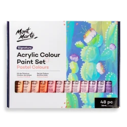 Mont Marte Pastel Acrylic Paints Signature Set 48 X 36ml