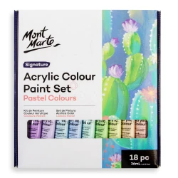 Mont Marte Pastel Acrylic Paints Signature Set 18 X 36ml