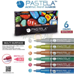 Pastela Metallic Acrylic Paint Marker Set Of 6 – 0.7mm