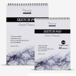 Chivalry Artist Sketch Pad For Sketching 20 Sheets 260gsm In A3/A4 Size