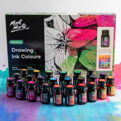 Mont Marte Signature Drawing Ink Colors Set 24 x 7ml