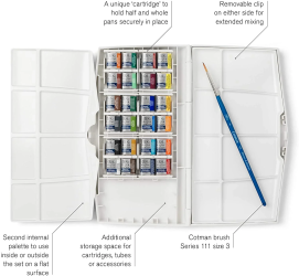 Winsor & Newton Cotman Water Colour Box 24 Half Pans