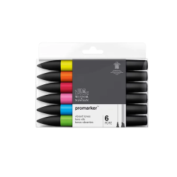 Winsor & Newton Promarker Set of 6 Vibrant Tones