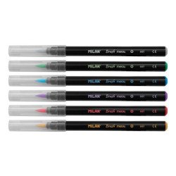 Milan Metallic Paint Brush Markers Set Of 6