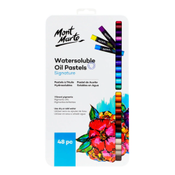 Mont Marte Watersoluble Oil Pastels in Tin Box Signature 48pc Set