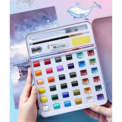 Giorgione Solid Pearlescent Watercolor Pigment Set of 36