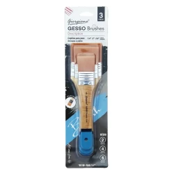 Giorgione Gesso Flat Tip Nylon Brushes 3pc
